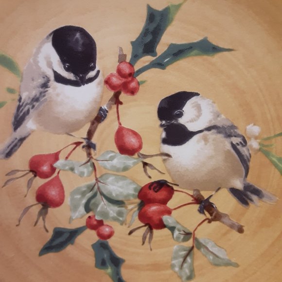 LENOX NWT Winter Greetings Everyday chickadee salad plate - Picture 2 of 6